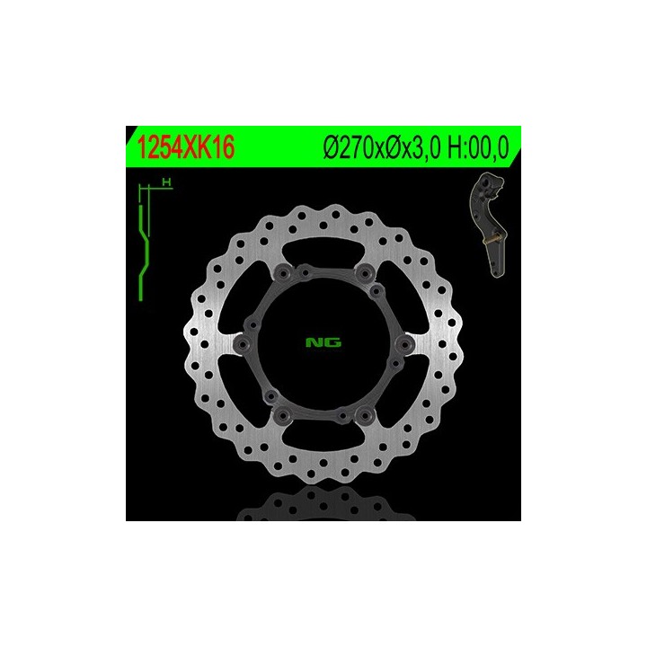 NG tarcza hamulcowa przód z adapterem oversize ktm / husaberg 270X3 (NG1254XK16) wave pływająca