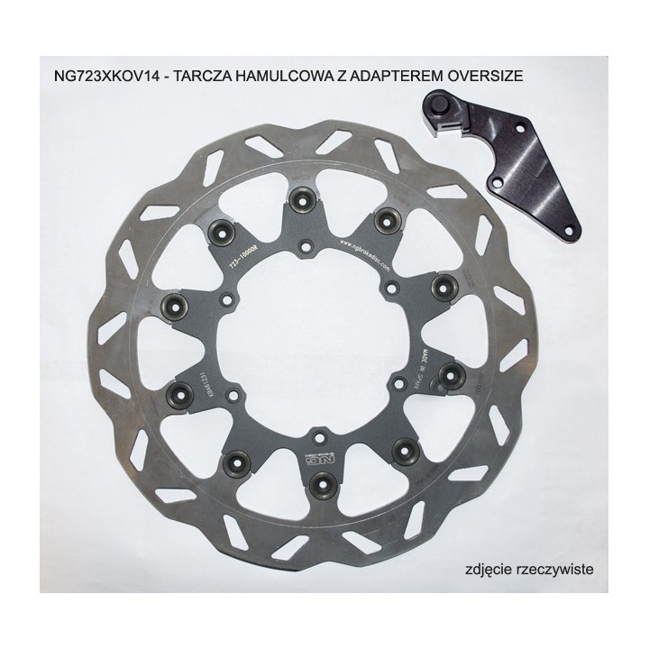 NG tarcza hamulcowa przód z adapterem oversize (320X118X5) yamaha yzf 450 '08-'15' (NG723XK14)