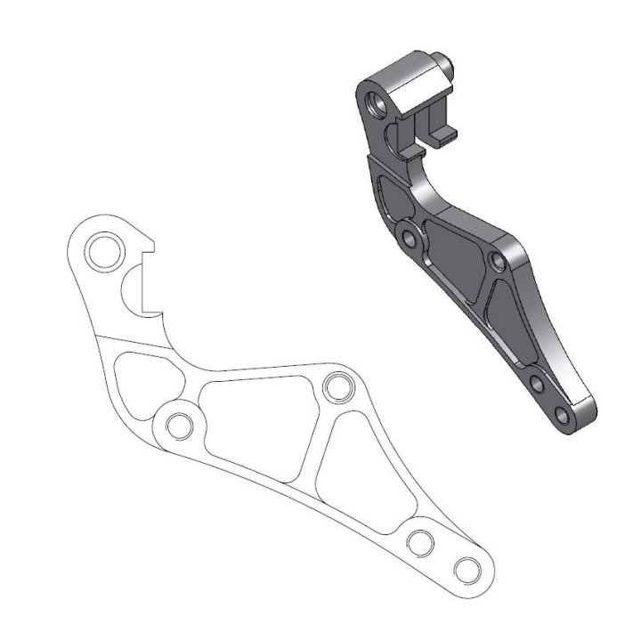 Hamulce MOTO-MASTER adapter oversize 320 mm (supermoto) do zacisku oem - ktm,husaberg,husqvarna (patrz opis dodatkowy)