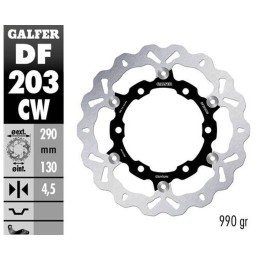 GALFER tarcza hamulcowa przód kawasaki ninja 250R '08-'12, ZX25R '20-'21 (290X130X4,5 mm) środek aluminiowy (990 gram)