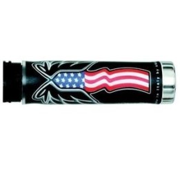 Kierownice i osprzęt Harri's manetki 02601/PA flaga usa końcówka chrom (130 MM/22 mm) bez otworu