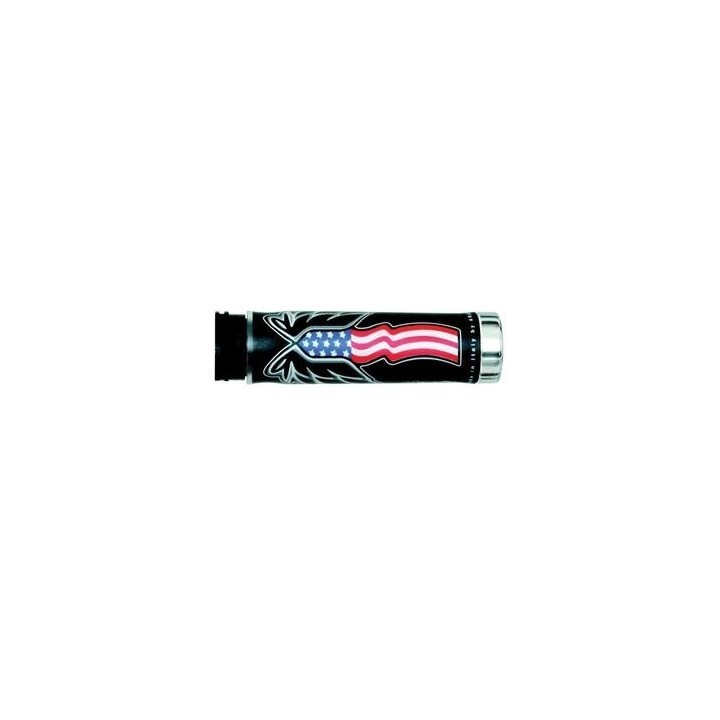 Kierownice i osprzęt Harri's manetki 02601/PA flaga usa końcówka chrom (130 MM/22 mm) bez otworu