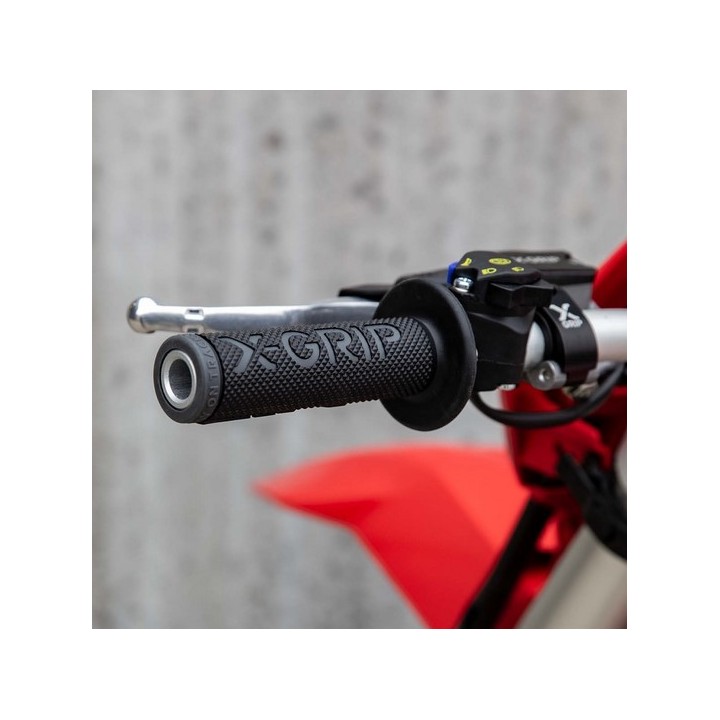 Kierownice i osprzęt X-GRIP manetki (gripy) braaaap grips lock-on-grip (z adapterami rolgazu) grey open end (z otworem)