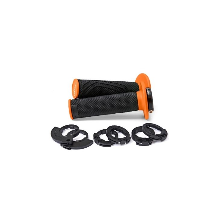 Kierownice i osprzęt DOMINO manetki (gripy) off road d-lock 2T / 4T (z adapterami rolgazu - ktm, husqvarna, gasgas, honda, kawa…