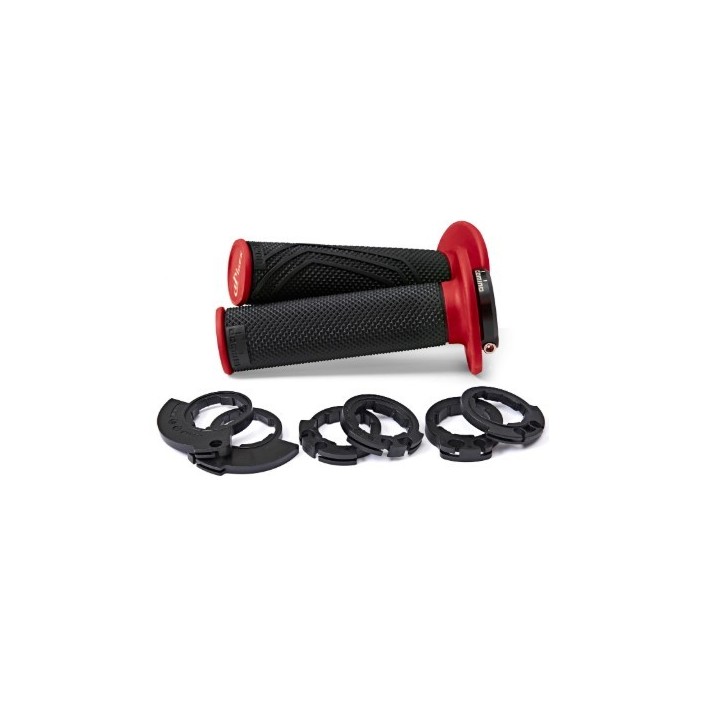 Kierownice i osprzęt DOMINO manetki (gripy) off road d-lock 2T / 4T (z adapterami rolgazu - ktm, husqvarna, gasgas, honda, kawa…