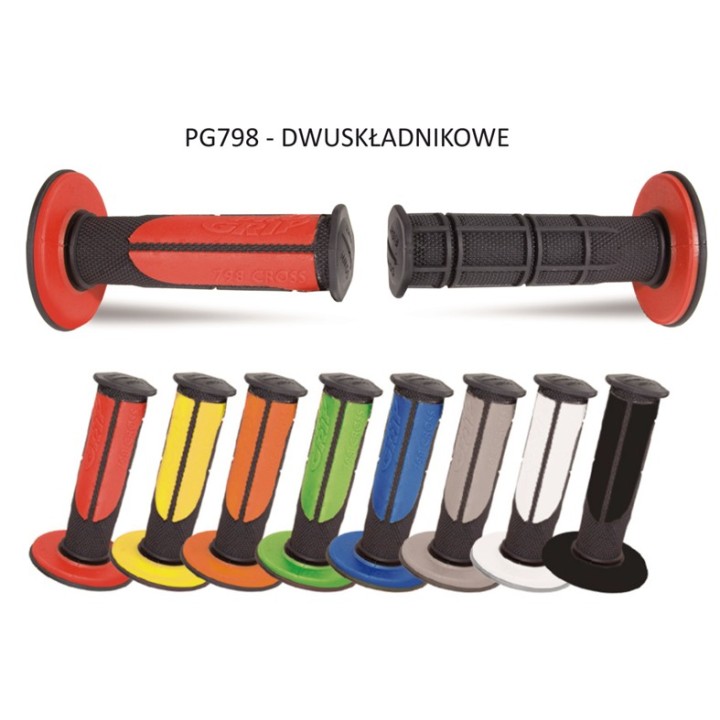 Kierownice i osprzęt PROgrip manetki PG798 off road (22+25MM, DŁ.115MM)
