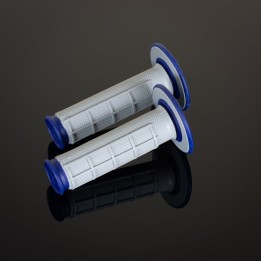 Kierownice i osprzęt RENTHAL manetki MX dual compound 1/2 waffle blue, dwuskładnikowe,