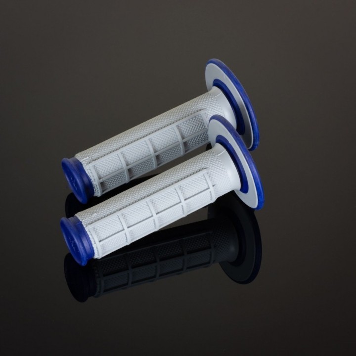 Kierownice i osprzęt RENTHAL manetki MX dual compound 1/2 waffle blue, dwuskładnikowe,