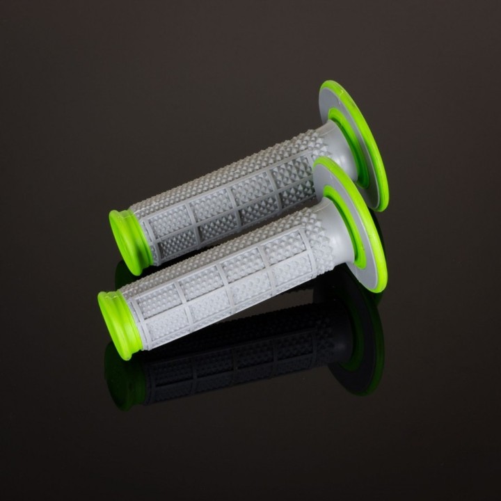 Kierownice i osprzęt RENTHAL manetki MX dual compound tapered green h/waff, dwuskładnikowe,