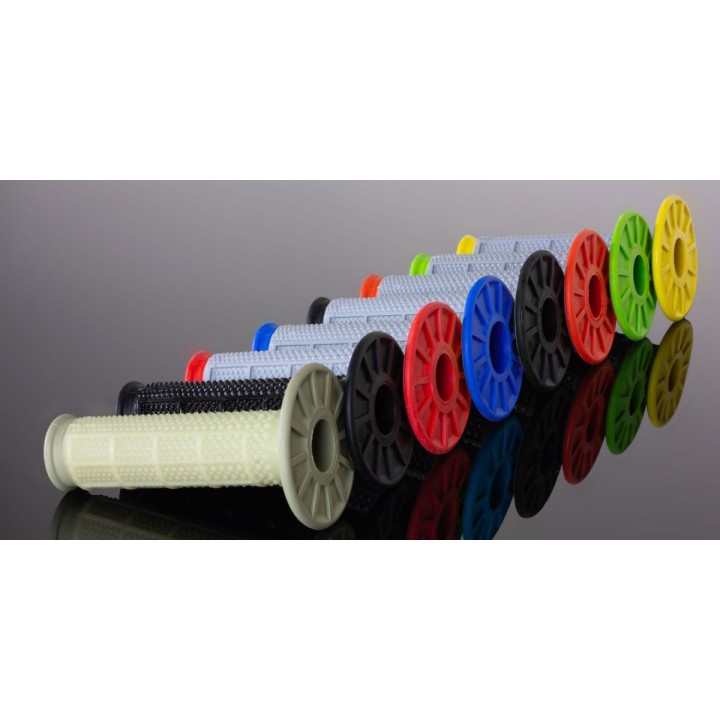 Kierownice i osprzęt RENTHAL manetki MX dual compound tapered green h/waff, dwuskładnikowe,