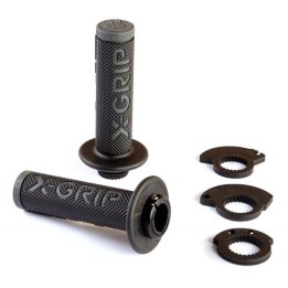 Kierownice i osprzęt X-GRIP manetki (gripy) braaaap grips lock-on-grip (z adapterami rolgazu) grey