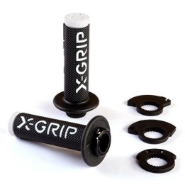 Kierownice i osprzęt X-GRIP manetki (gripy) braaaap grips lock-on-grip (z adapterami rolgazu) white