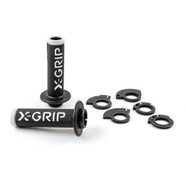 Kierownice i osprzęt X-GRIP manetki (gripy) braaaap grips lock-on-grip (z adapterami rolgazu) white open end (z otworem)