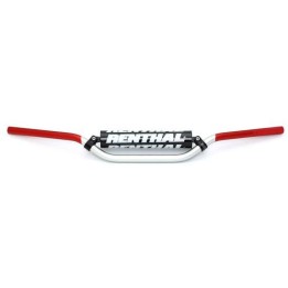 RENTHAL kierownica 7/8 cala (22MM) MX handlebar silver/red rc high padded padded