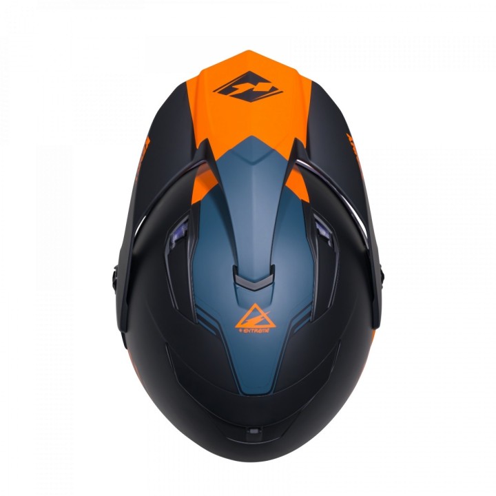 KENNY RACING KASK DUAL ADVENTURE MODEL EXTREME GRAPHIC ORANGE/PETROL MATT - 60 CM)