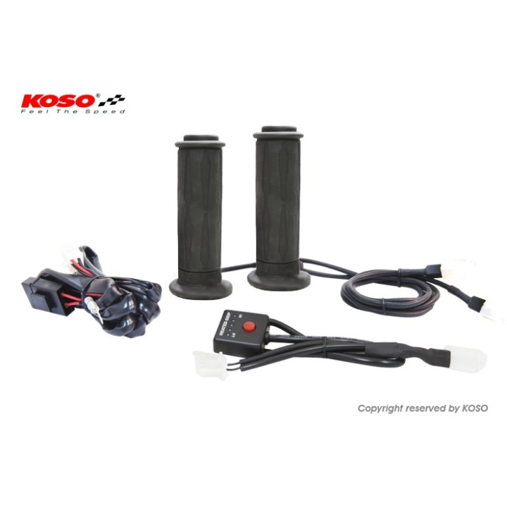 Kierownice i osprzęt KOSO manetki podgrzewane ze sterownikiem (22MM/25MM 7/8-1`) długość - 130MM (HG-07 struktura) - 5 poziomów…