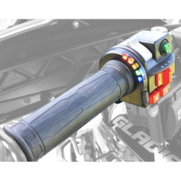 Kierownice i osprzęt KOSO manetki podgrzewane ze sterownikiem i podgrzewaczem kciuka atv/skuter śnieżny (22MM + 22MM, 7/8 cala…
