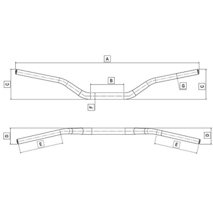 DOMINO kierownica aluminiowa (ergal 7075) fatbar 28MM średnia