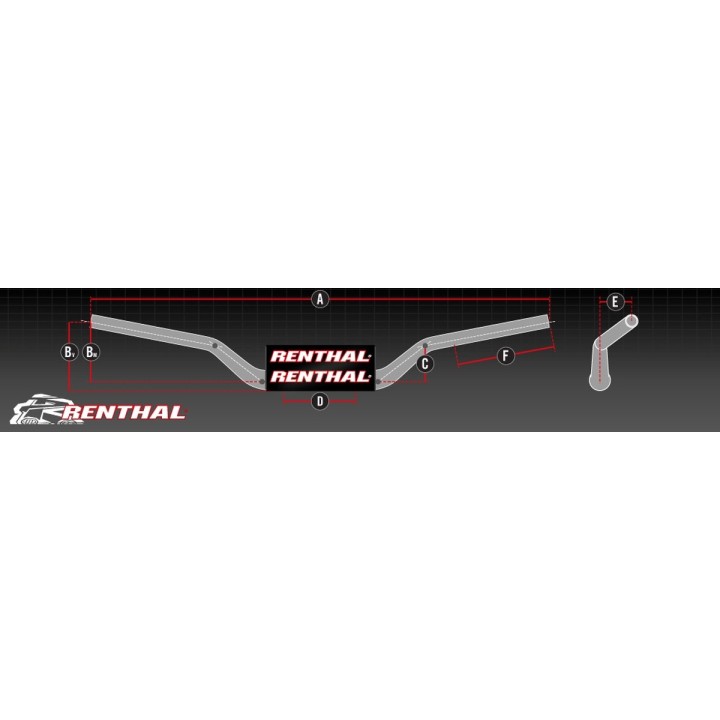 RENTHAL kierownica 1,1/8 cala (28,6MM) MX fatbar handlebars tanium rc sx/sxf 06-09, suzuki rm/rmz 06-13