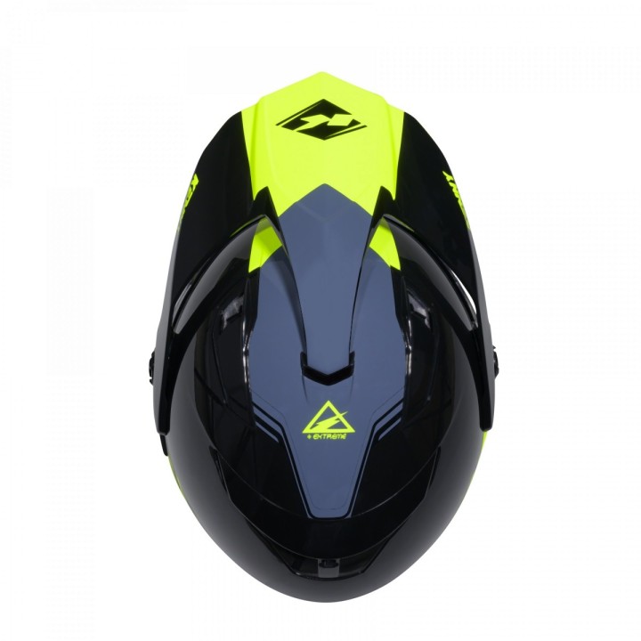 KENNY RACING KASK DUAL ADVENTURE MODEL EXTREME GRAPHIC NEON YELLOW - 54 CM)