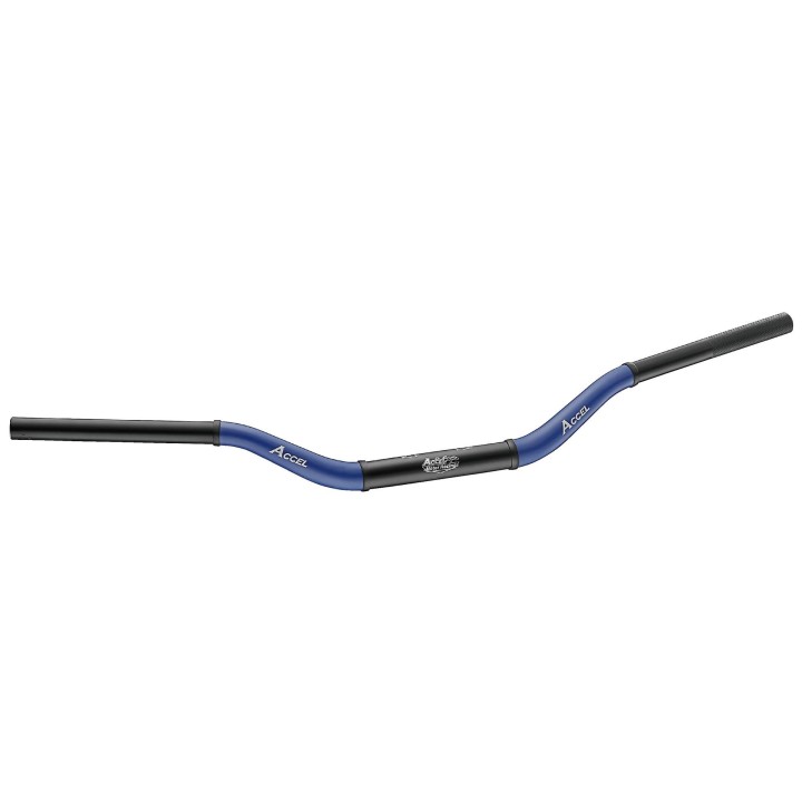 ACCEL kierownica aluminiowa 28,6 mm taper MX wzór honda cr wysoka (7075-T6) ergal dwukolorowa niebieski+czarny (szer. 790MM, wy…