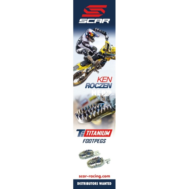 Kierownice i osprzęt SCAR racing podnóżki pegi tytanowe gripper suzuki rmz 250 '10-'25, rmz 450 '08-'25 (bez 2011R.), rmx 450Z…