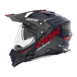 NOX PROMOCJA KASK OFFROAD / TRAIL DUOSPORT (DUAL) N312 VAPOR Z SZYBKĄ I BLENDĄ