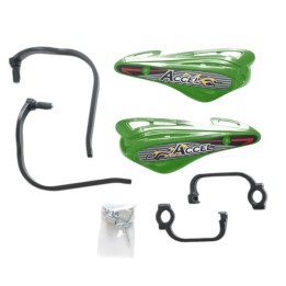 Kierownice i osprzęt ACCEL osłony rąk (handbary) z mocowaniem aluminiowym strong (22+28MM) mocowanie 2 punktowe (alu-czarny, pl…