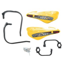 Kierownice i osprzęt ACCEL osłony rąk (handbary) z mocowaniem aluminiowym strong (22+28MM) mocowanie 2 punktowe (alu-czarny, pl…