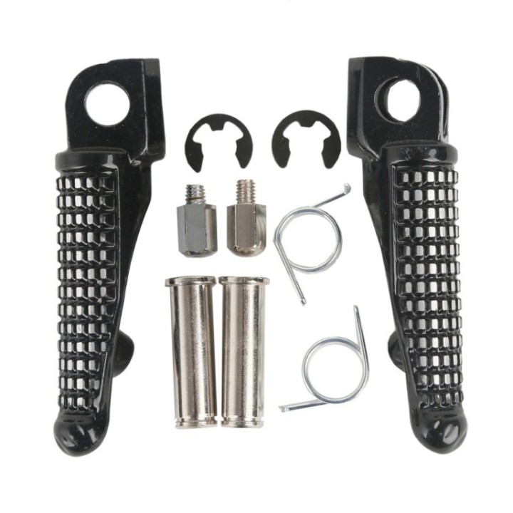 BIKETEC PARTS zestaw podnóżków (podnóżki) kierowcy kompletny z mocowaniami kawasaki ZX-6R '03-13, zx 636 '03-06, ZX-10R '04-13,…