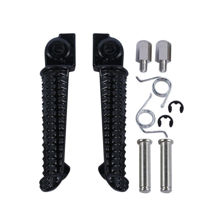 BIKETEC PARTS zestaw podnóżków (podnóżki) kierowcy kompletny z mocowaniami yamaha yzf R1 '98-11, yzf R6 '99-12