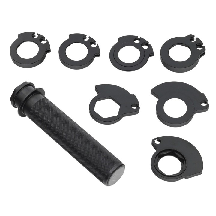 Kierownice i osprzęt PSYCHIC rolgaz aluminiowy z 7 adapterami honda cr 125/250 '89-07, crf 250R '04-20, rx '19-20, ktm sx/exc 2…