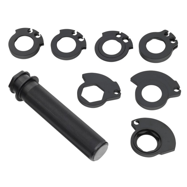 Kierownice i osprzęt PSYCHIC rolgaz aluminiowy z 7 adapterami honda cr 125/250 '89-07, crf 250R '04-20, rx '19-20, ktm sx/exc 2…