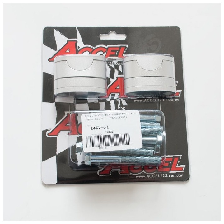 ACCEL mocowanie/podwyżki kierownicy (DÓŁ-28,6/GÓRA-28,6MM) (plasterki 18+5+10+6=39MM)
