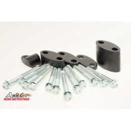 ACCEL mocowanie/podwyżki kierownicy (DÓŁ-22,2/GÓRA-22,2MM) (plasterki 18+5+10+6=39MM)