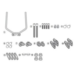 Nadwozie – pozostałe KAPPA MOCOWANIE SZYB 7407AK ORAZ 7407ASK DUCATI Scrambler 400 (16-21), Scrambler Icon 800 (15-19)