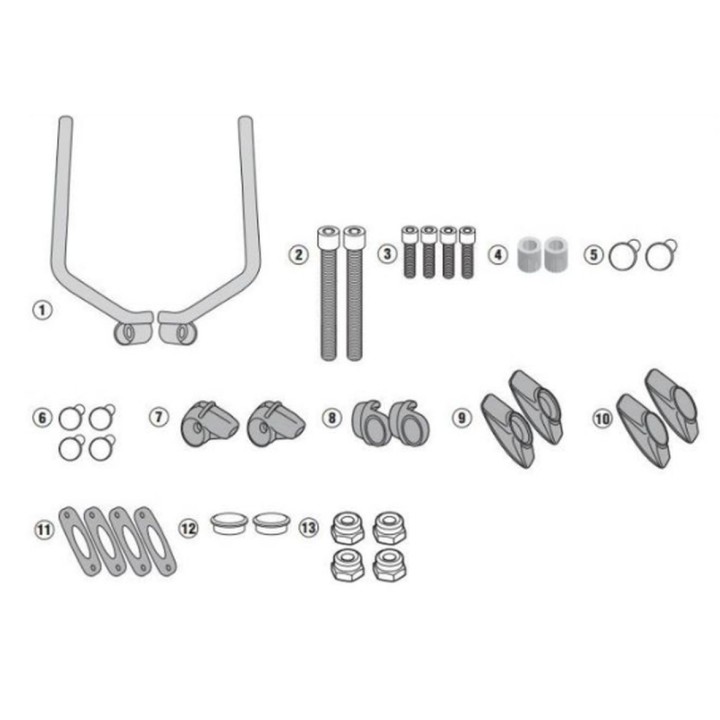 Nadwozie – pozostałe KAPPA MOCOWANIE SZYB 7407AK ORAZ 7407ASK DUCATI Scrambler 400 (16-21), Scrambler Icon 800 (15-19)