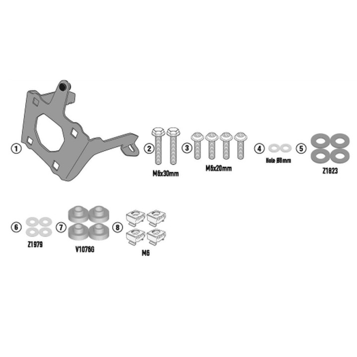Nadwozie – pozostałe KAPPA mocowanie szyby 1173SK cf moto cl 700X '21-'25