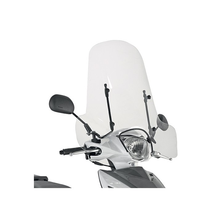 Nadwozie – pozostałe KAPPA szyba keeway / piaggio / peugeot / sym / suzuki 50,8X66 cm przezroczysta (107A) - bez mocowań