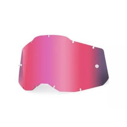 100 PROCENT RC2/AC2/ST2 REPLACEMENT LENS - PINK, SZYBA/SZYBKA DO GOGLI POJEDYNCZA RACECRAFT 2/ ACCURI 2/ STRATA 2