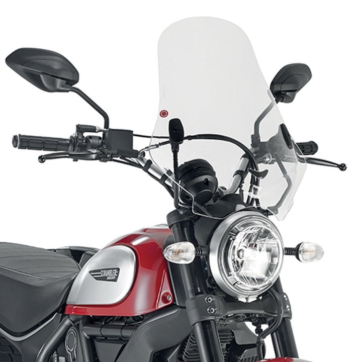 Nadwozie – pozostałe KAPPA SZYBA DUCATI Scrambler 400 (16-21), Scrambler Icon 800 (15-19) 48 X 43,5 CM PRZEZROCZYSTA - POTRZEBN…