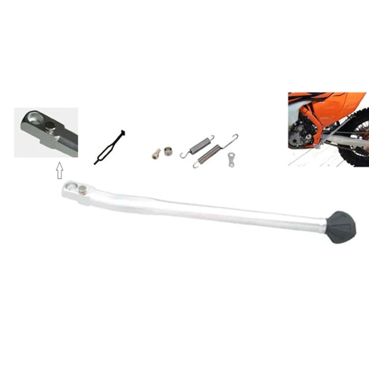 Nadwozie – pozostałe BUZZETTI stopka boczna ktm egs/exc 125/200/250/300/380 '98-'07; EXC 450/520/525 '03-'07 srebrna (aluminiow…