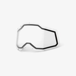 100 PROCENT RC2/AC2/ST2 REPLACEMENT LENS - CLEAR - SZYBA/SZYBKA PODWÓJNA DO GOGLI RACECRAFT 2/ ACCURI 2/ STRATA 2