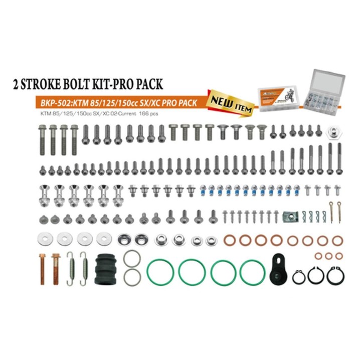 Nadwozie – pozostałe ACCEL komplet śrub pro pack factory 2T (duży) ktm sx/xc 85/125/150 '02,