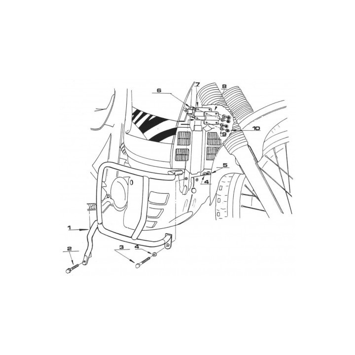 KAPPA gmole osłony silnika honda xl 600V transalp (89-99) (TN363) czarne