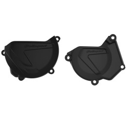 POLISPORT zestaw osłona pokrywy (dekla) alternatora oraz osłona pokrywy sprzęgła yamaha yz 250 '05-'26 (8464500001+8463700001)