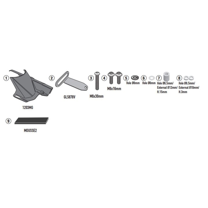 Plastiki i naklejki KAPPA błotnik tylny z osłoną łańcucha honda nx 500 '24-'25, cb 500 hornet '24-'25