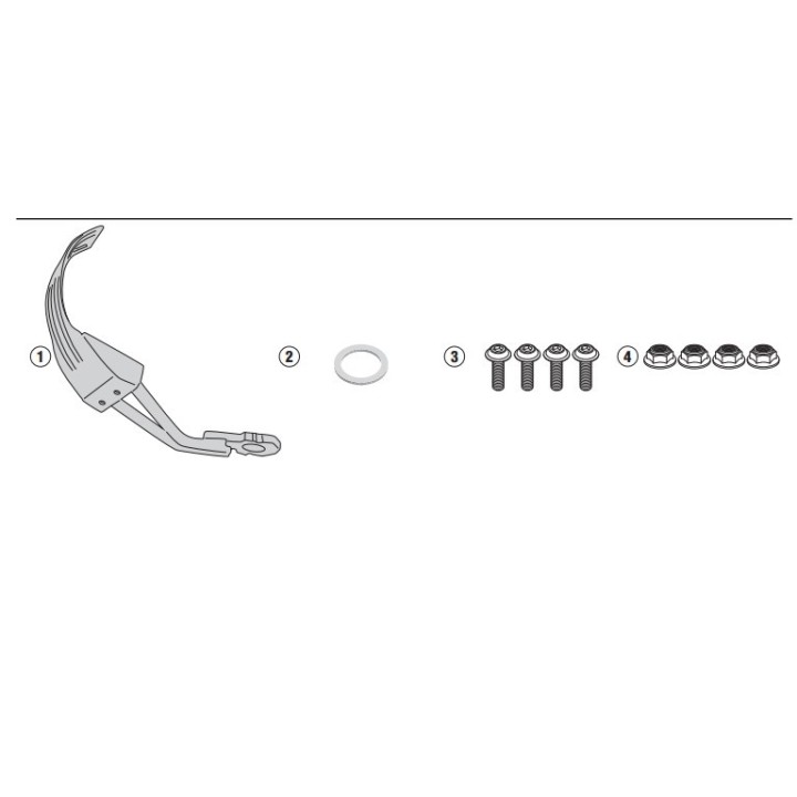 Plastiki i naklejki KAPPA mocowanie błotnika KRM02 ducati multistrada V4 '21-'25