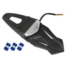 Plastiki i naklejki PSYCHIC błotnik enduro tył uniwersalny z lampką LED białą (homologowany)