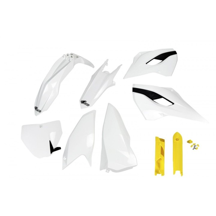 UFO komplet plastików (full kit) z osłonami teleskopów (amortyzatorów) husqvarna tc/fc 125/250/300/350/450 '14-'15